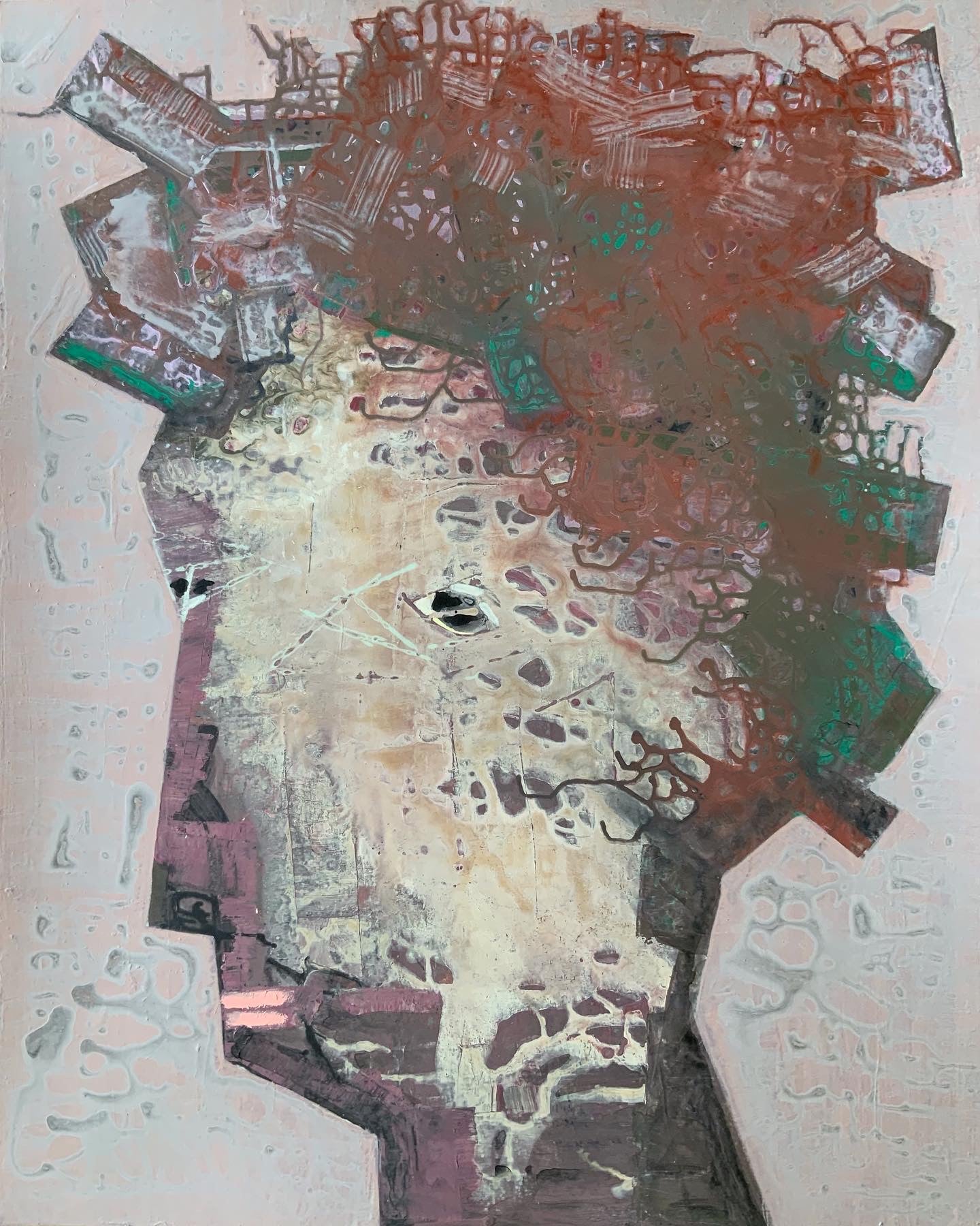 What is in her mind? Double portrait