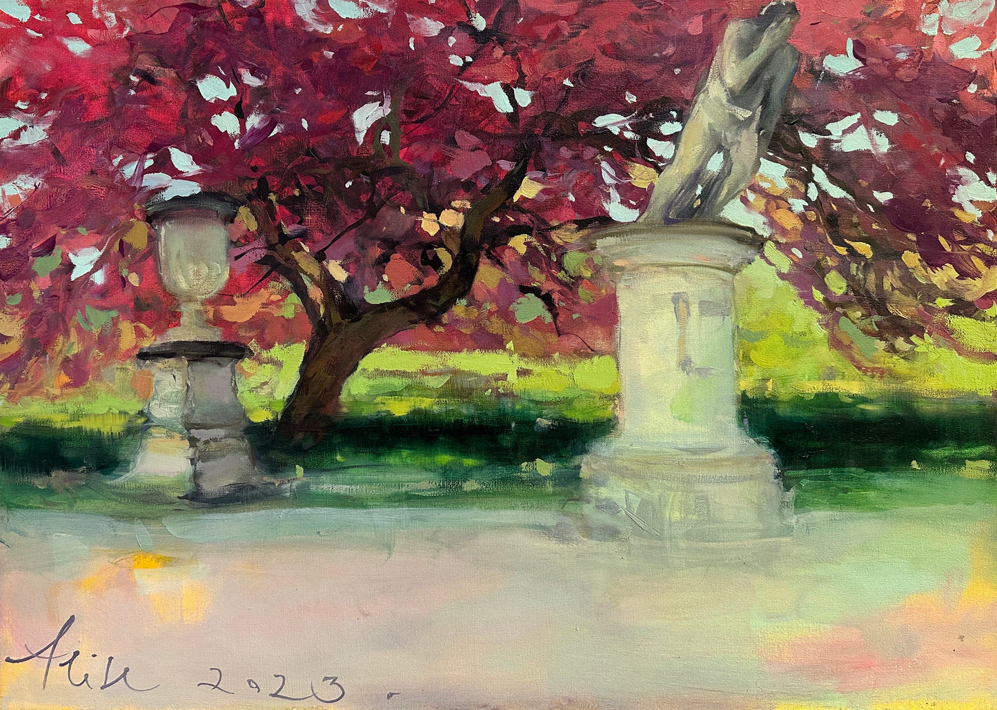 Spring in the park of Paris