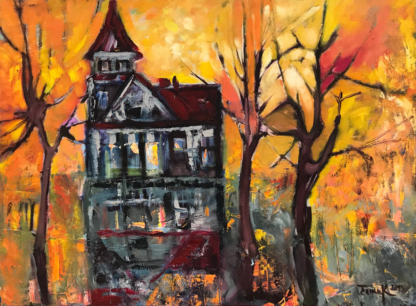 House at sunset