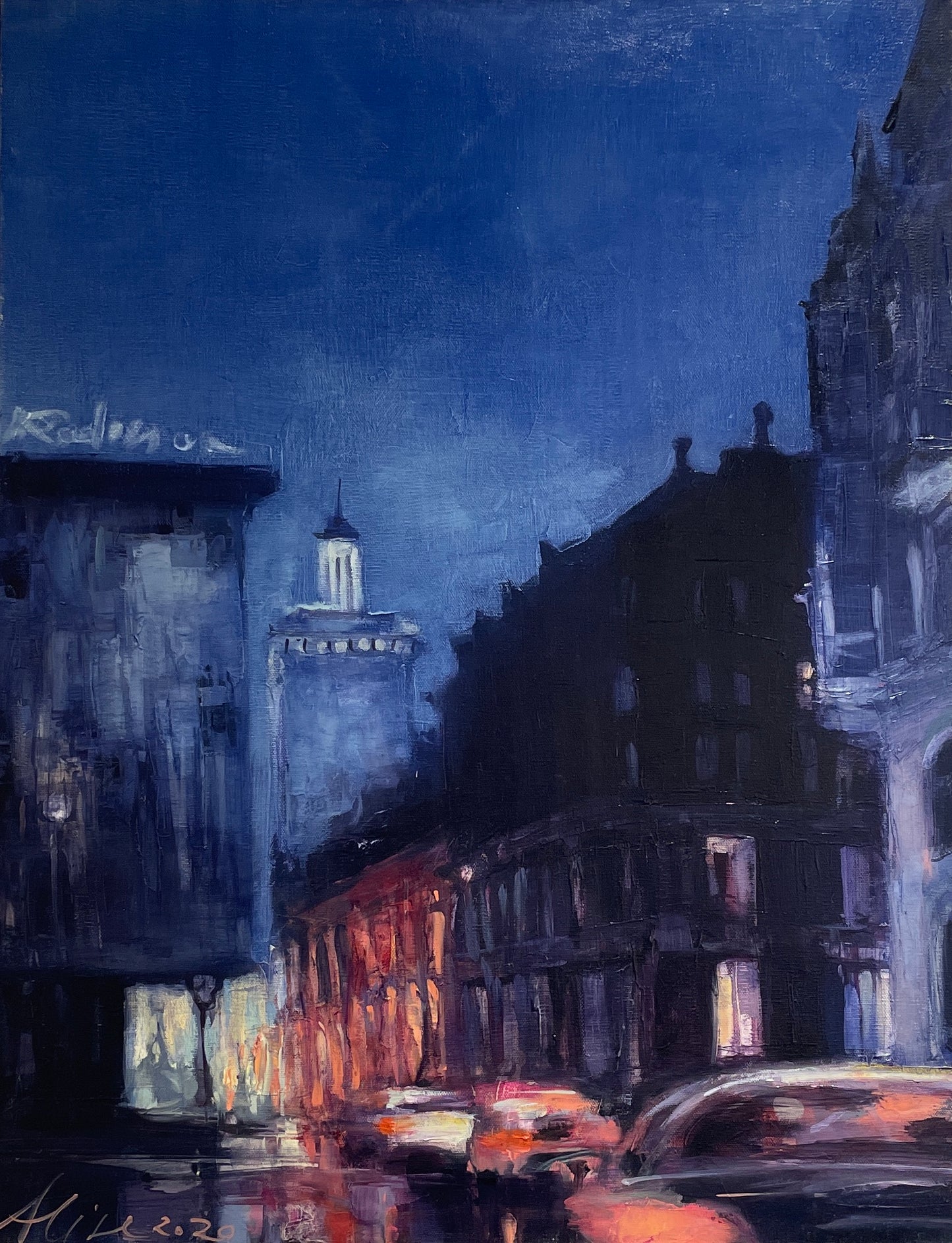 Cobalt blue evening
