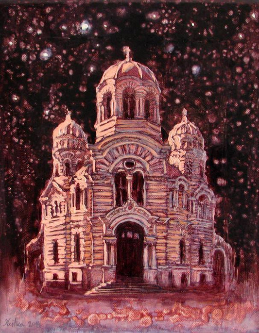 Cathedral at night