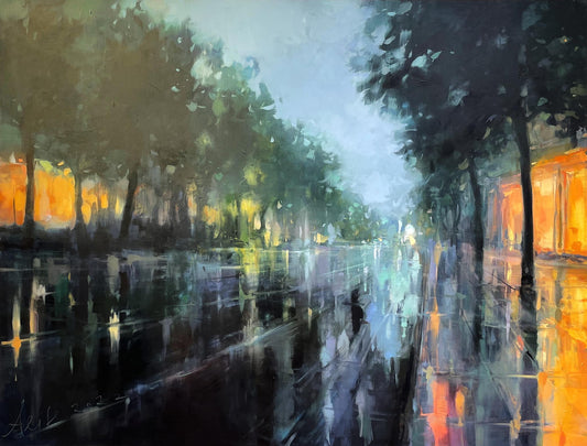 Summer rain under lindens