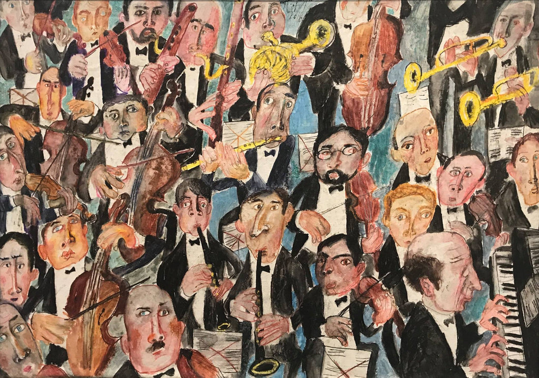 Orchestra with piano