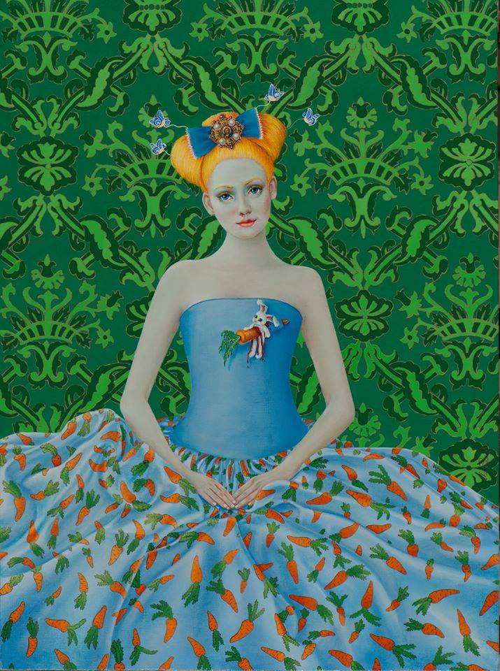 Girl with carrot dress